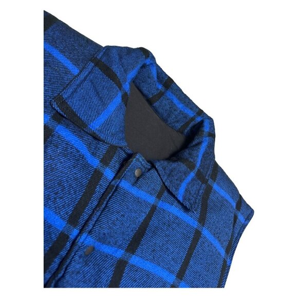 Vintage 90s AVALANCHE REVERSIBLE Plaid Blue Mens Outdoor Winter Vest XL - Picture 3 of 5